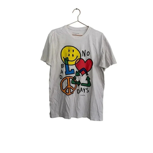 Lifted Anchors Men's White Short Sleeve Crew Neck Pullover T-Shirt Size Medium - Picture 1 of 6